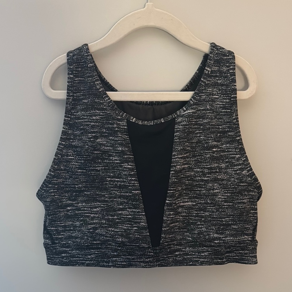 Gray and Black Crop Top / Sports Bra